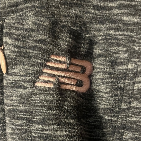 New Balance Charcoal Fleece Full-Zip Jacket Medium - Picture 4 of 7